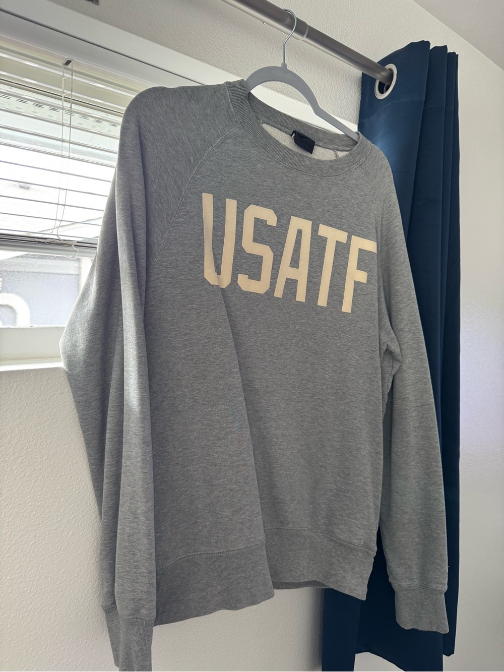 Nike Gray Crewneck Sweatshirt with Cream USATF Logo